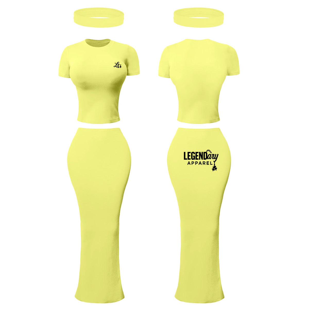 Three Piece Set - Shirt and Skirt