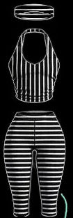 Striped Capri Set